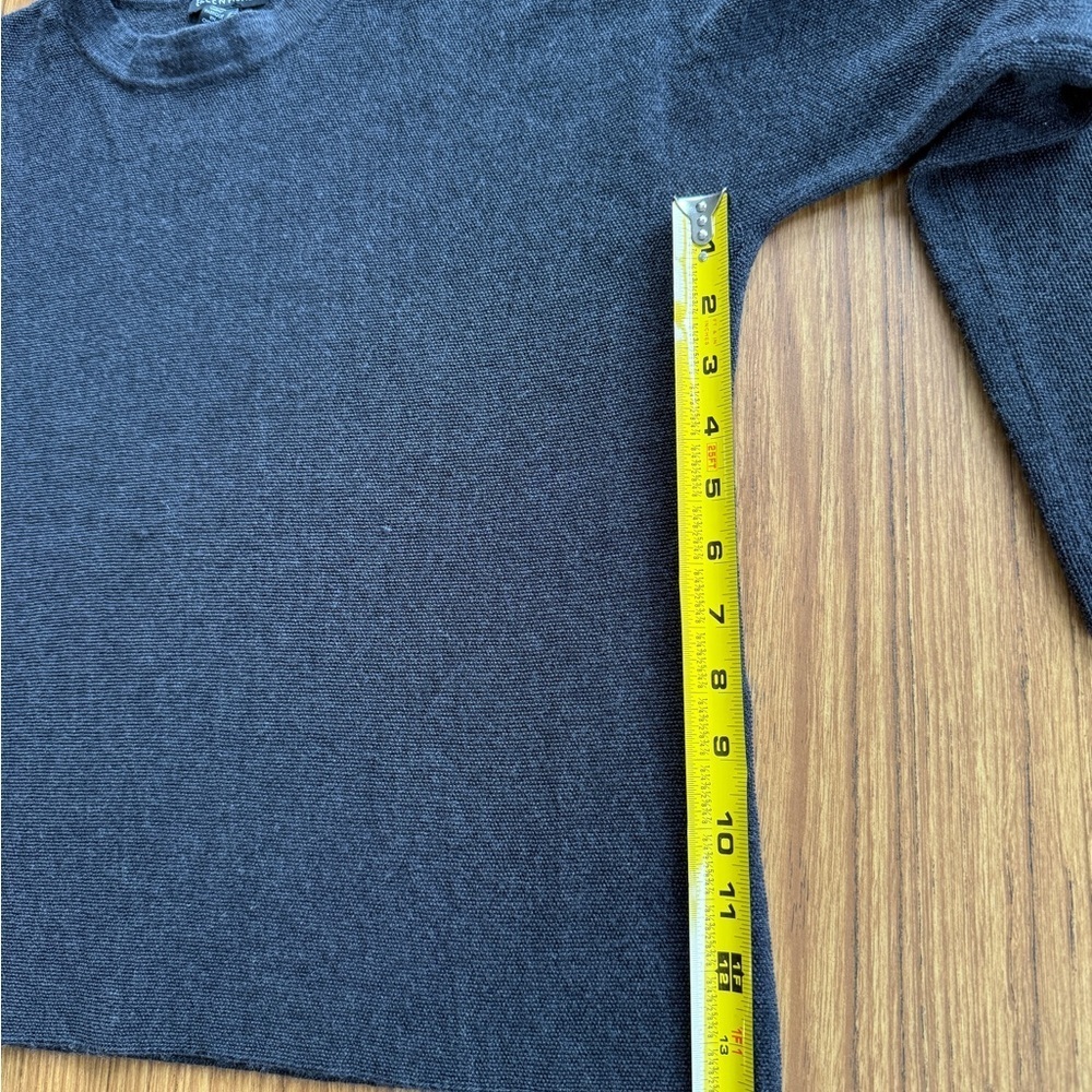 Eileen Fisher 100% Fine Merino Wool Boxy Sweater Dark Gray XXS - Picture 6 of 6